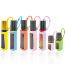 1ml 5ml 10ml 15ml Liquid Glass Bottle with Silicon Rubber Case/Essential Oil Bottle